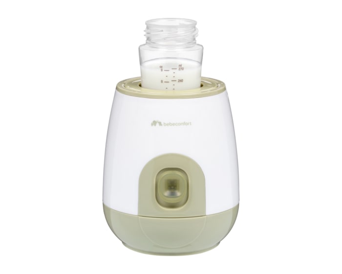 3103207000_2025_bebeconfort_bottlefeedacc_electricbottlewarmer_green_frontwithbottle_V2