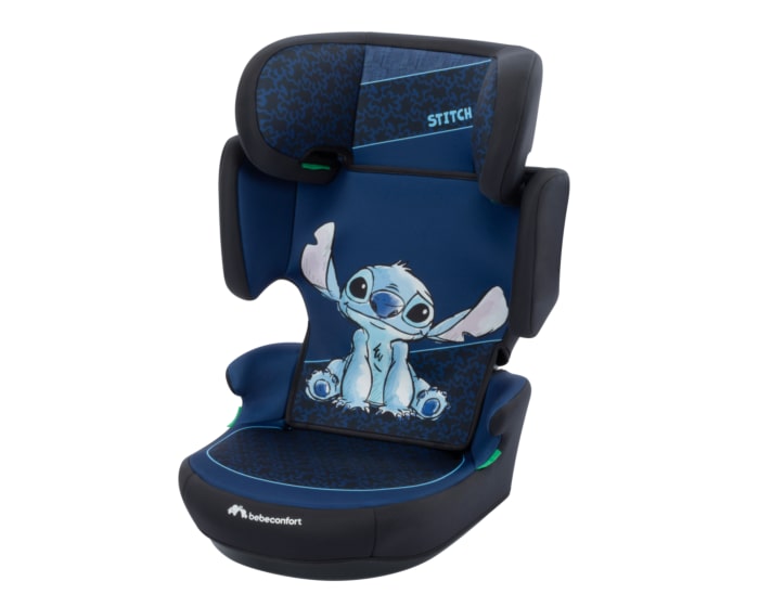 8102074020_2025_Bebeconfort_Disney_carseat_toddlerchildcarseat_RoadSafeiSize_Blue_AuthenticStitch_3qrt